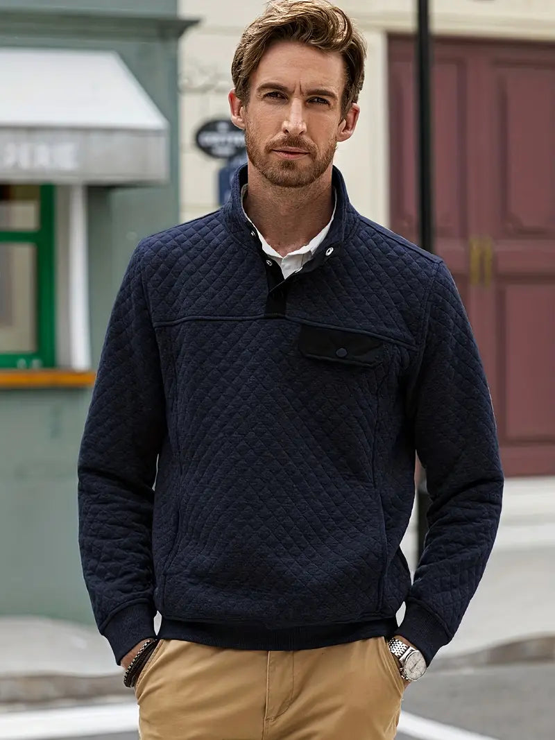 ANTON - Nette Pullover Met Borstzak Voor Heren - River Mode