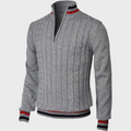 Berend - Stijlvolle Herensweater Met Halve Rits - River Mode