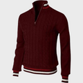 Berend - Stijlvolle Herensweater Met Halve Rits - River Mode