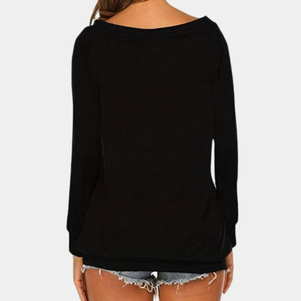 GEMMA - One Shoulder Dames Sweater