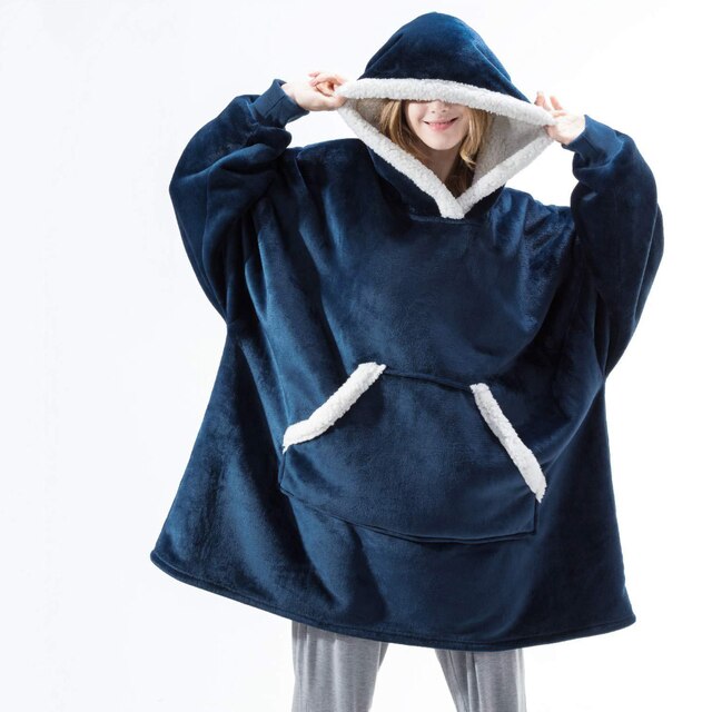 Warme Fleece Hoodie Deken - Voor De Winter - River Mode