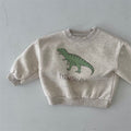 Finn – Warme fleece hoodie met dinosaurusontwerp voor kinderen - River Mode