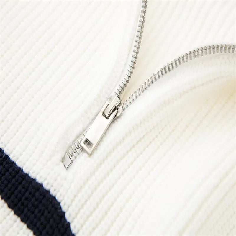 FENNA | Half Zip Vrouwen Sweater - River Mode