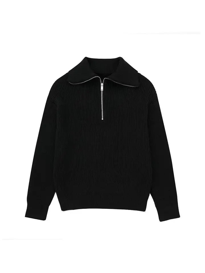 FENNA | Half Zip Vrouwen Sweater - River Mode