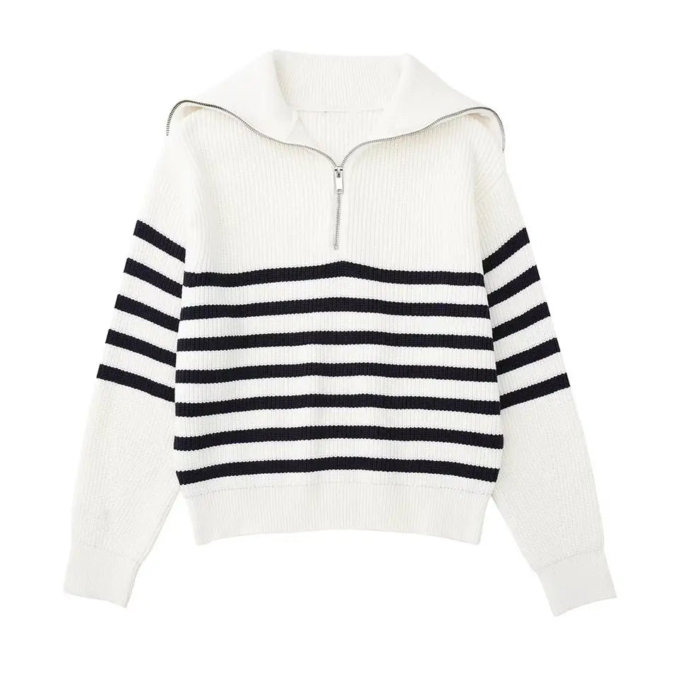 FENNA | Half Zip Vrouwen Sweater - River Mode