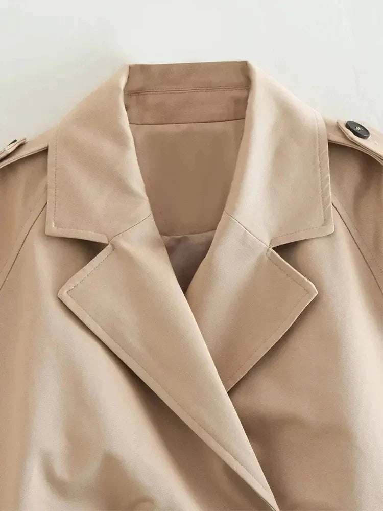 Amara - Cropped trenchcoat voor dames