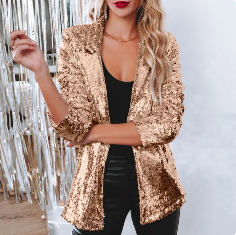 ELINE | Pailletten Blazer Voor Feestdagen - River Mode