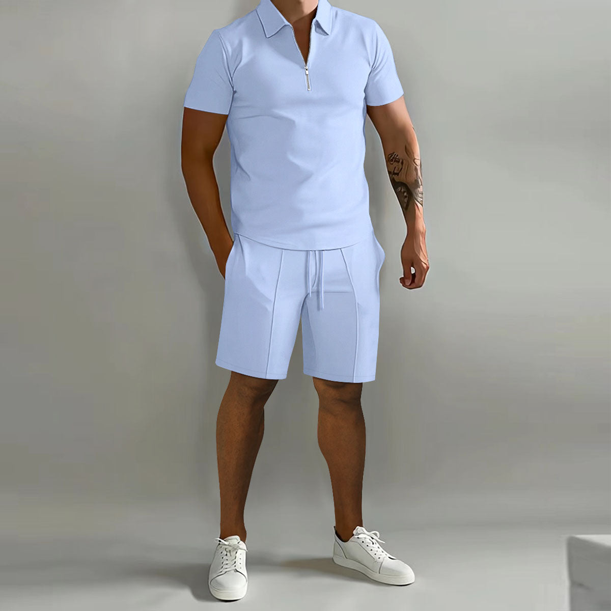 Lucienzo - Stijlvolle Poloset voor Mannen - River Mode