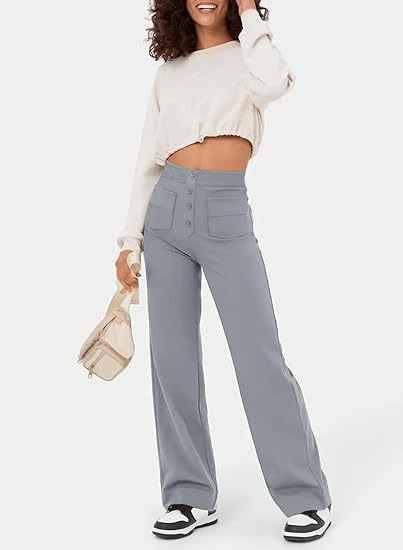 High-waisted Broek voor Dames | Elastich - River Mode